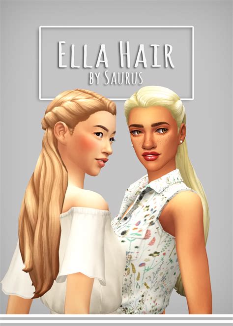 Ella Hair Saurus On Patreon Sims 4 Sims Hair The Sims 4 Cc Maxis