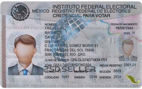 Mexican Id Card Template Cardqe