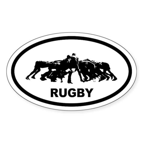 Rugby Scrum Oval Decal By Atozovals