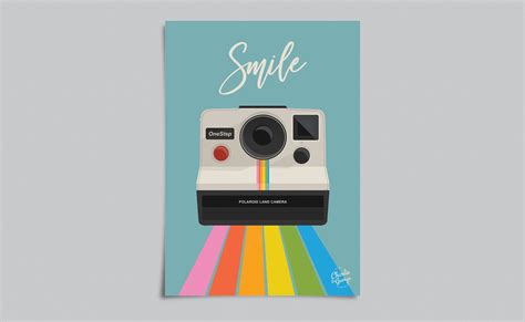 Polaroid Camera Print Traditional Camera Print Smile Home Etsy