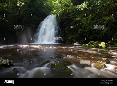 Gleno Or Glenoe Waterfall County Antrim Northern Ireland Uk Stock Photo