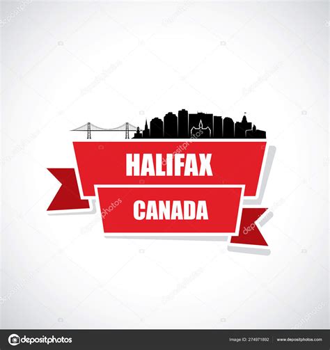 Halifax City Skyline Canada Vector Illustration Stock Vector Image By