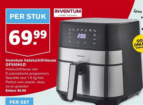 Inventum Heteluchtfriteuse GF500HLD Aanbieding Bij Hoogvliet