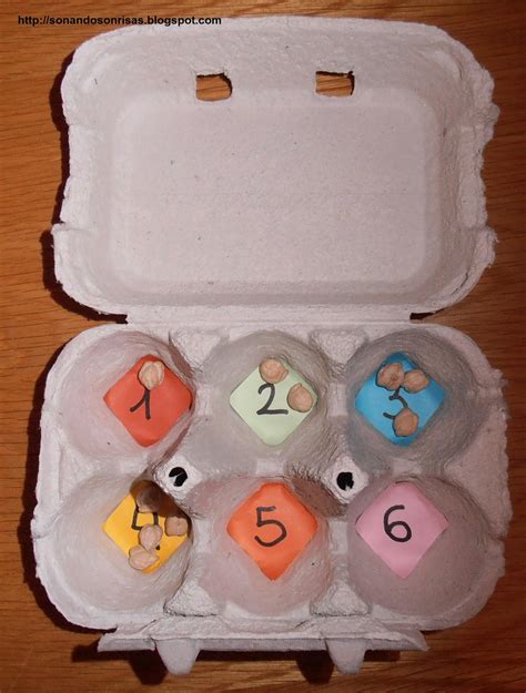 Para realizar este juego utilizamos una caja de cartón, cajas de huevos. Más ideas para enseñar matemáticas con materiales ...