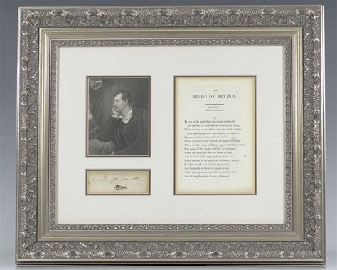 Lord Byron Autograph Note