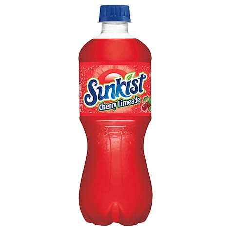 Sunkist Cherry Limeade Soda 20 Fl Oz Soft Drinks Food Fair Markets