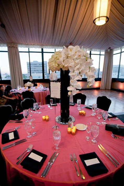 Coral And Black Wedding Decorations