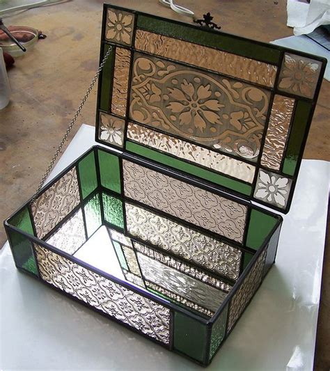 Country Tea Box01 By Absoluteglass Via Flickr Stained Glass Mirror Stained Glass Rose Stained