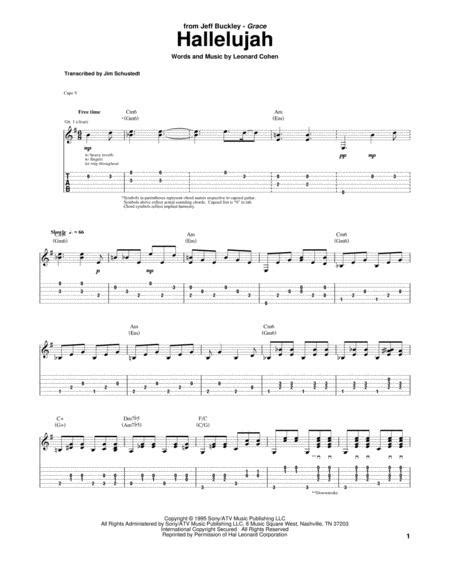 hallelujah by jeff buckley leonard cohen digital sheet music for hot sex picture