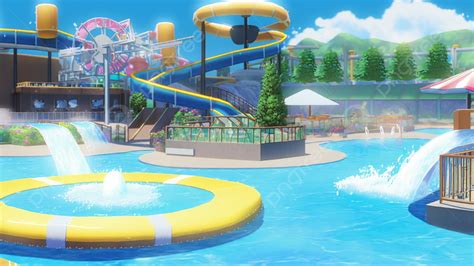 Summer Pool Water Park Background Summer Water Park Pool Background