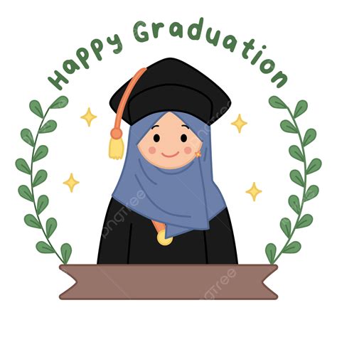 Happy Graduation Muslimah Png Wisuda Muslimah Kartun Muslimah Png