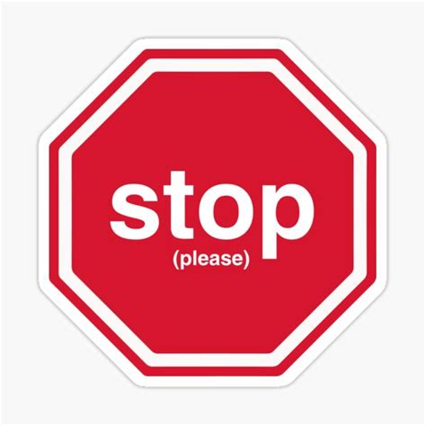 Lowercase Stop Sign Sticker By Skyb0rn Redbubble