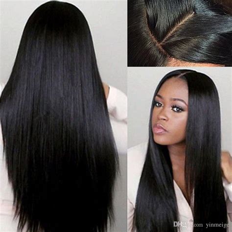 Long Straight Synthetic Lace Front Wig Glueless Heat