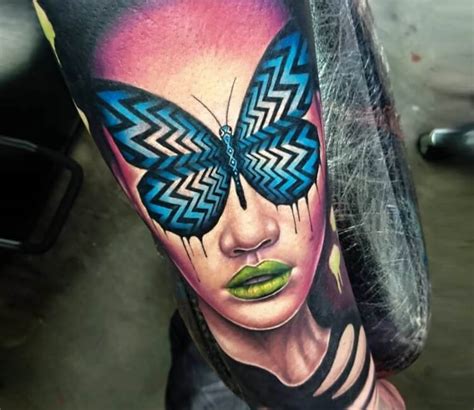 Girl Face With Butterfly Tattoo By Paul Johnson Post 27327