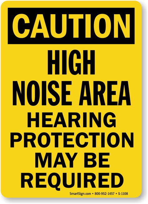 High Noise Area Hearing Protection Required Sign Osha Sku S