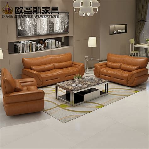 2017 New Design Italy Modern Leather Sofa Soft Comfortable Livingroom