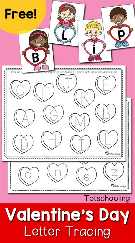 Valentines Day Letter Tracing Totschooling Toddler Preschool