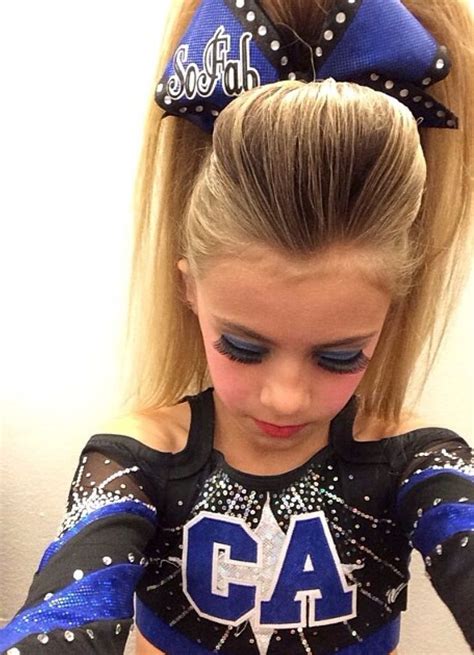 California Allstars Cheer Hair Cheerleading Hairstyles Cheer Makeup