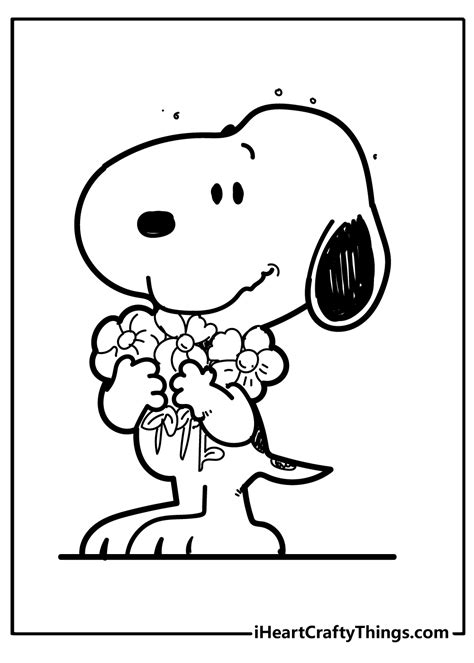 Snoopy And Woodstock Christmas Coloring Pages