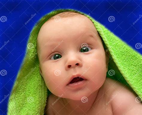 Green Eye S Baby Stock Image Image Of Drop Blue Face 5605985