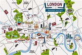 Mapa de Londres | London tourist map, London map illustration, London map
