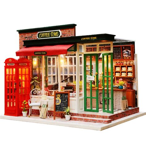 New Wooden Diy Dollhouse Toy Miniature Box Puzzle Dollhouse Diy Kit