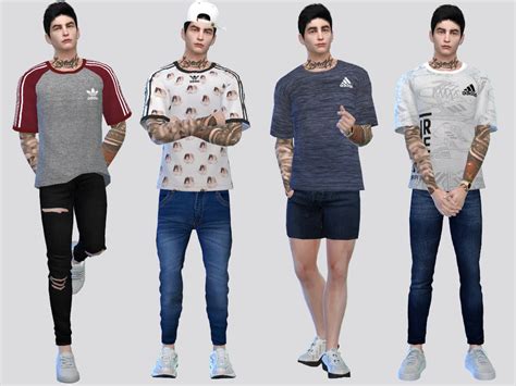 The Sims Resource Adidas Tee Ii