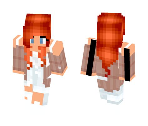 Get Red Hair Girl Cloths 2 Minecraft Skin For Free