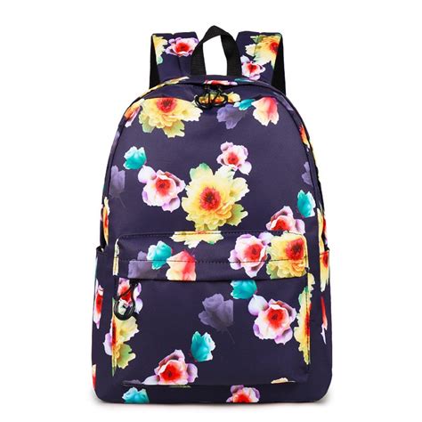 Ciker Fashion Women Backpack Flower Printing Female School Rucksack