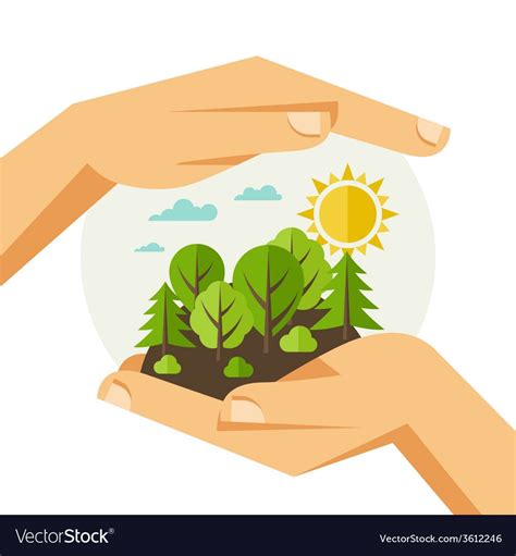 Ecology Protection Concept Vector Image On Vectorstock Ecology