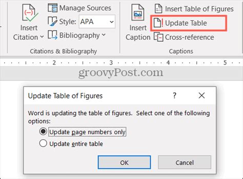 How To Create And Customize A Table Of Figures In Word