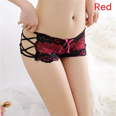 Lace Low Rise Bow Sexy String Women Side Strap Panties Underwear Briefs Women Hollow Out Female