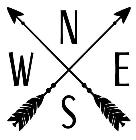 Arrows North South East West Vinyl Decal Vinyl Decal Only