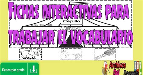 Fichas Interactivas Para Trabajar El Vocabulario