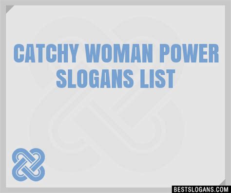 Catchy Woman Power Slogans Generator Phrases Taglines