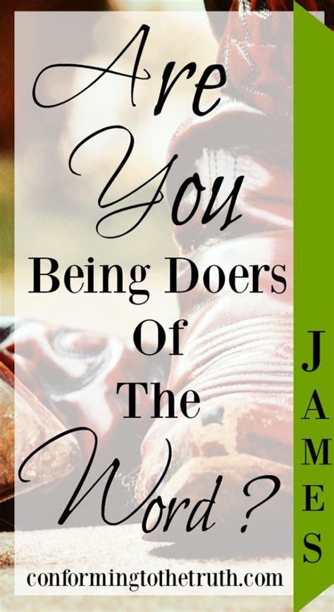 Are You Being A Doer Of The Word Reading The Book Of James~ Week 11