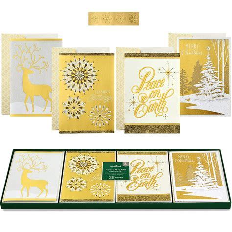 Hallmark 35 Count Holiday Boxed Cards With Envelopes Deer Merry
