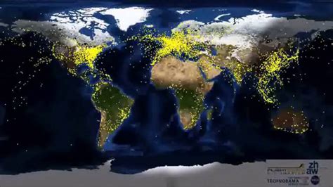 72 Hours Of Global Air Traffic In 13 Seconds Youtube