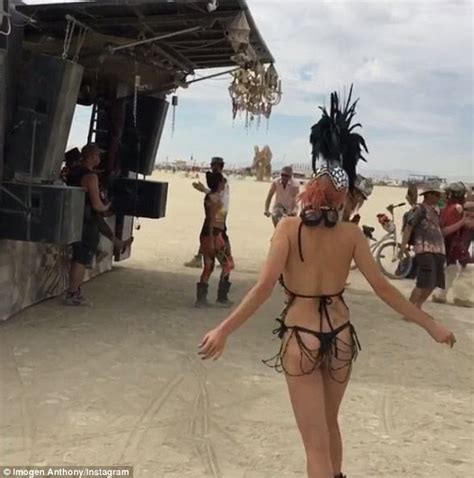Topless Imogen Anthony Strips Down At Burning Man Festival In Nevada Daily Mail Online
