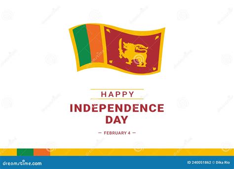 Vector Graphic Of Sri Lanka Independence Day Stock Vector
