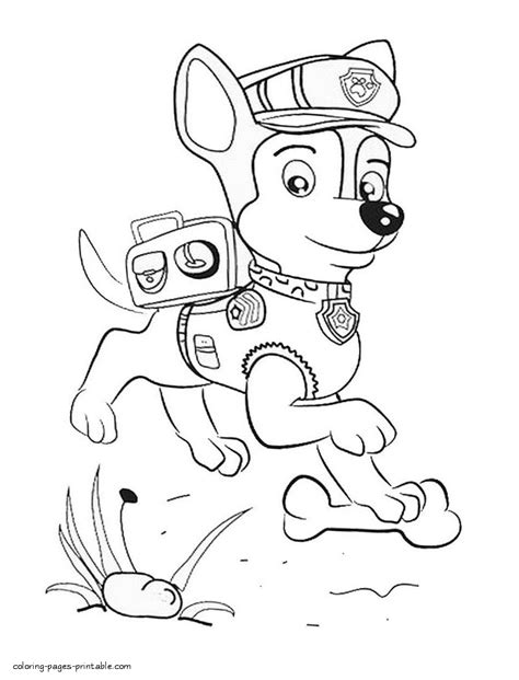 Free Coloring Pages Paw Patrol Chase Coloring Pages Printablecom