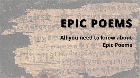 Epic Poem All About Epic Poems At Updivine