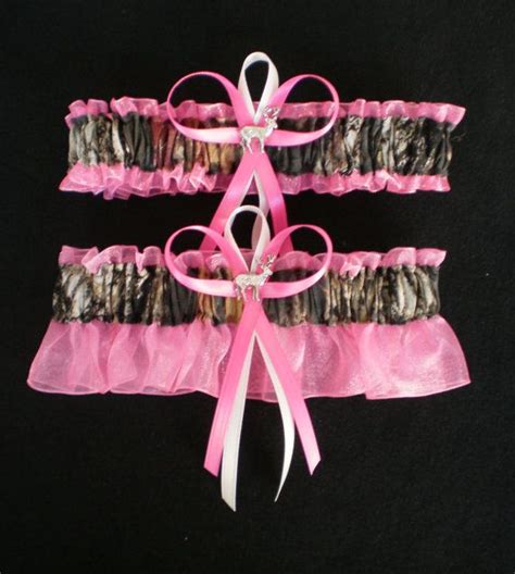 Mossy Oak Hot Pink Plus Size Wedding Garter Set Camouflage Etsy