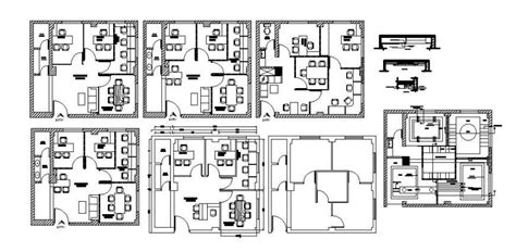 Multi Story Corporate Office Building Floors Distribution Layout Plan