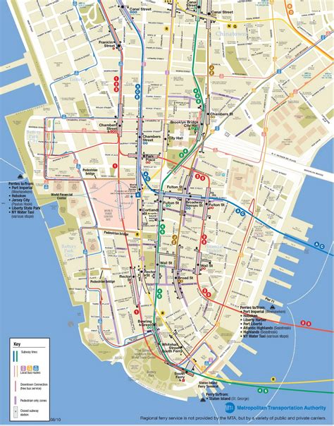 Lower Manhattan Map Go Nyc Tourism Guide