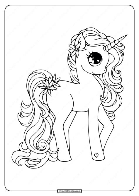 Discover our unicorn coloring pages. Printable Free Unicorn Pdf Coloring Book