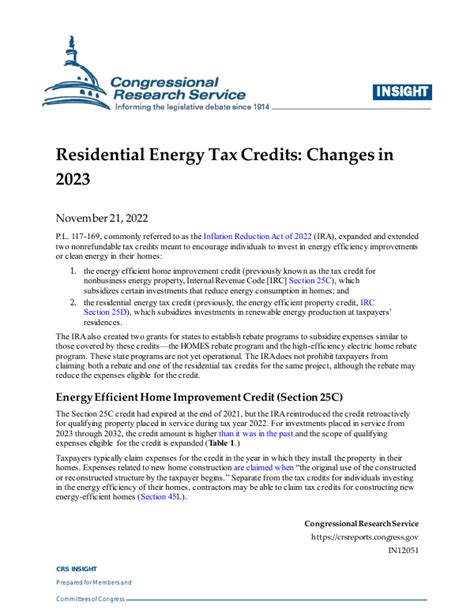 Residential Energy Tax Credits Changes In 2023