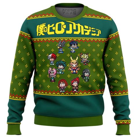 My Hero Academia Sprites Ugly Christmas Sweater Anime Ape