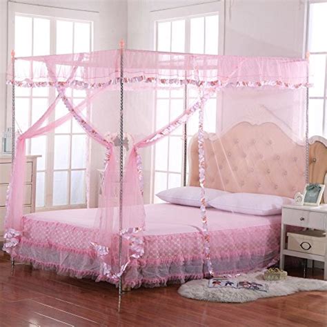 Do you think canopy bed curtains for kids looks great? JQWUPUP Mosquito Net for Bed - 4 Corner Canopy for Beds ...