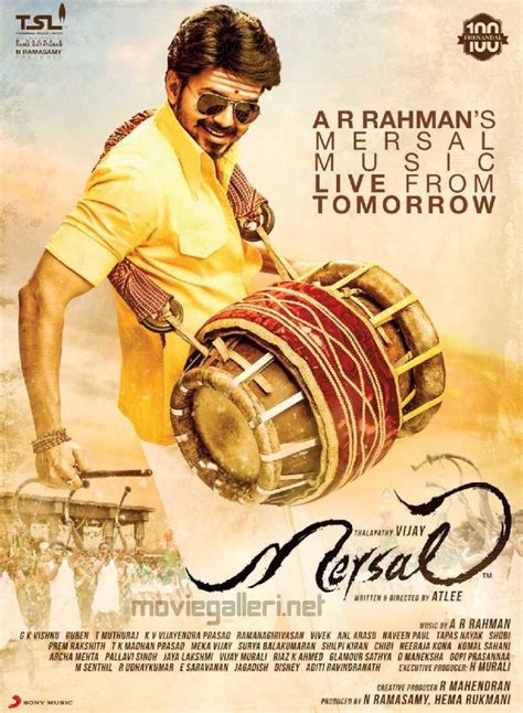 Directed by atlee and produced by n. Mersal Audio Release Posters | Vijay | Samantha | New ...